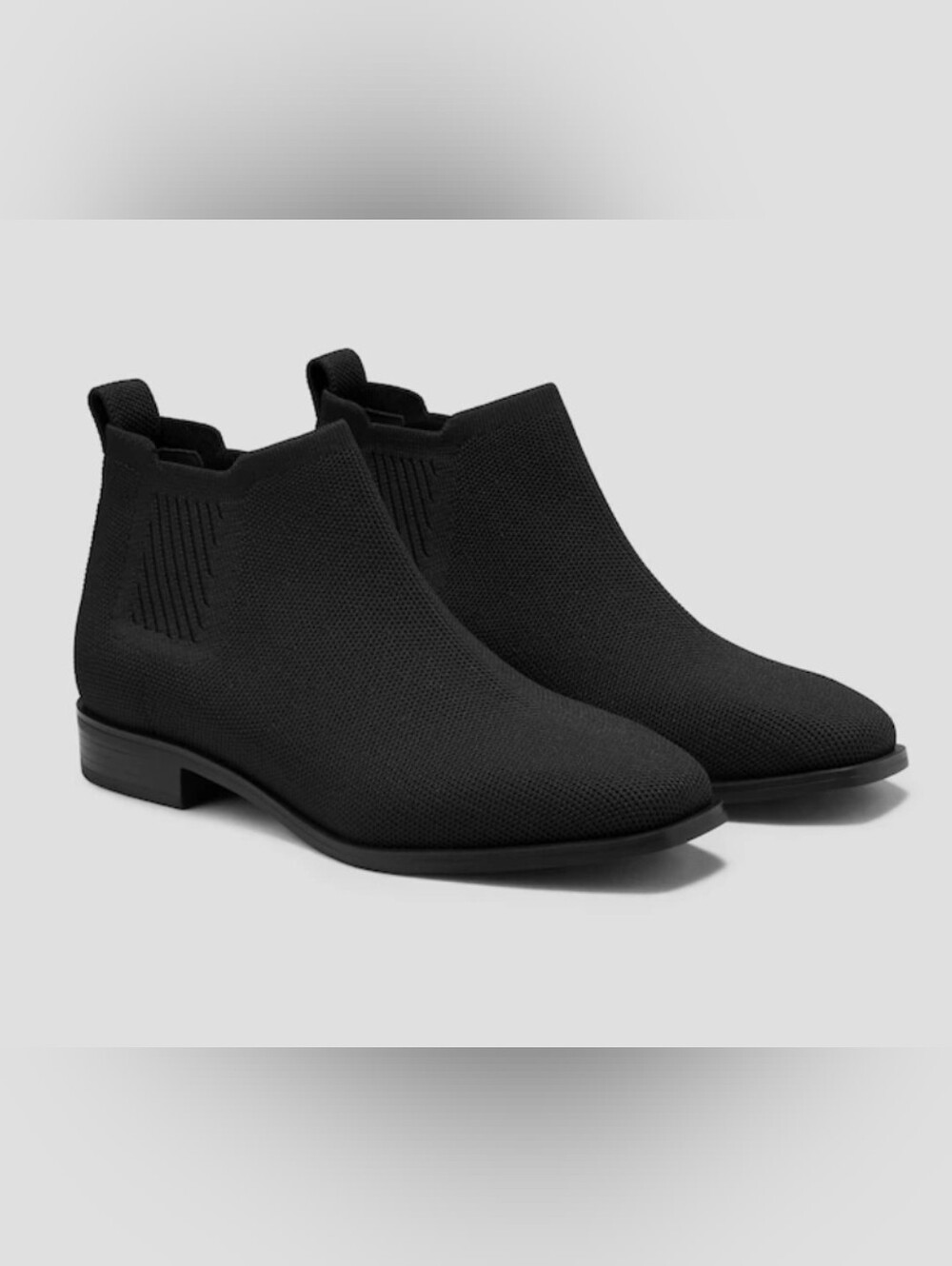 Vivaia Women's Black Knit Chelsea Ankle Boots Size EU 40 US 9